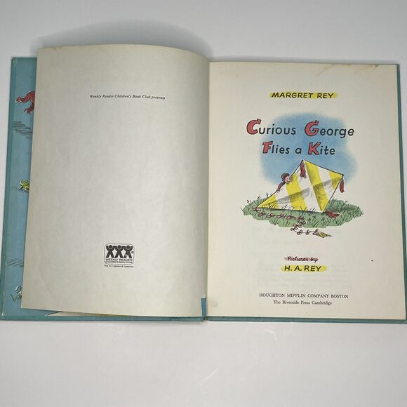 Curious George Flies a Kite - Margret Rey 1958 Weekly Reader Edition - Picture 8 of 15
